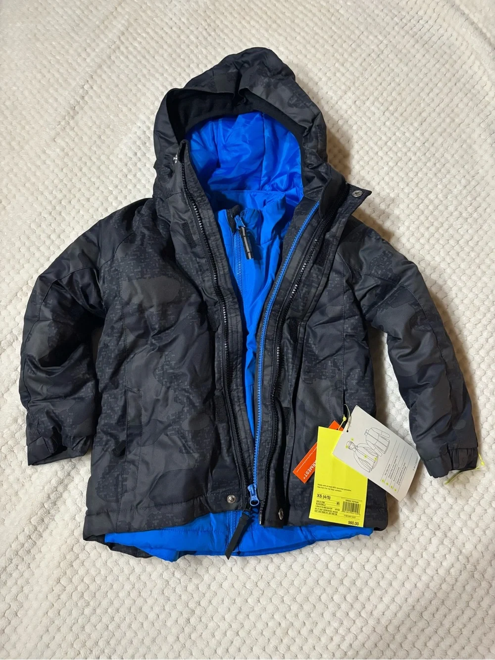 Boys 3 in 1 All In Motion Jacket Size XS 4/5